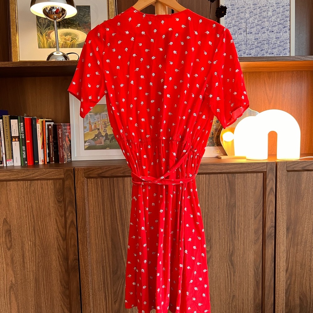 Amour Vert Red Floral Dress